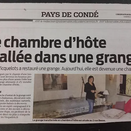 Bed & Breakfast D Hotes ,hotel ,secret D'une Nuit A Vicq Pres De Onnaing,avec Piscine